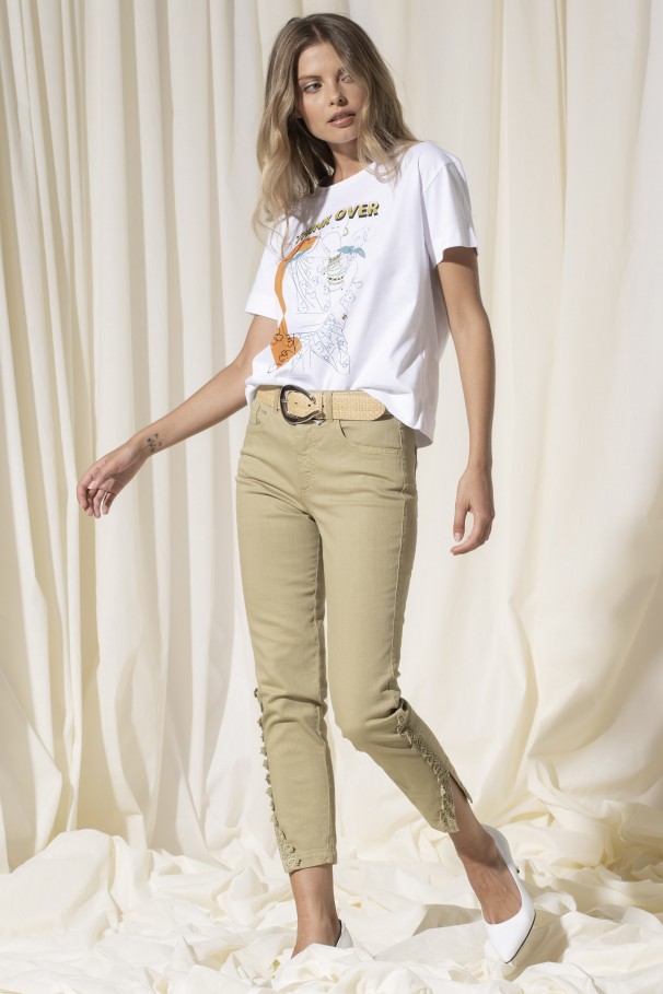 Side-detail trousers