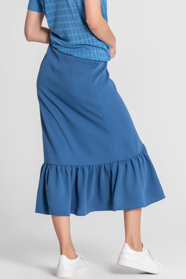 Midi skirt with foil