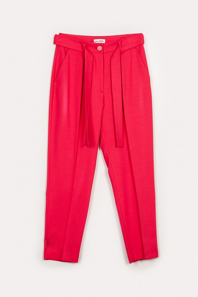 Paperbag trousers with tie belt