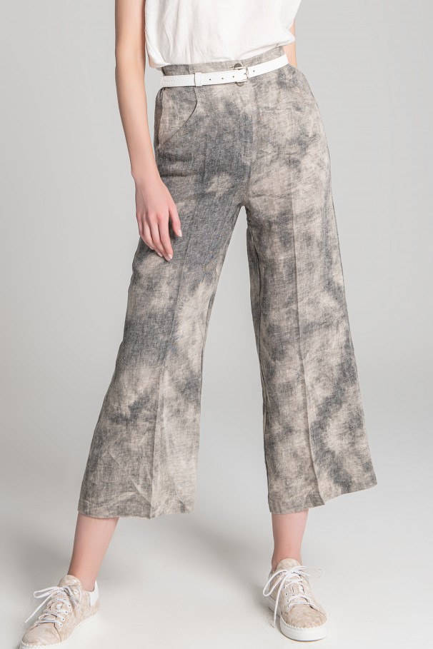 Stained and printed pants