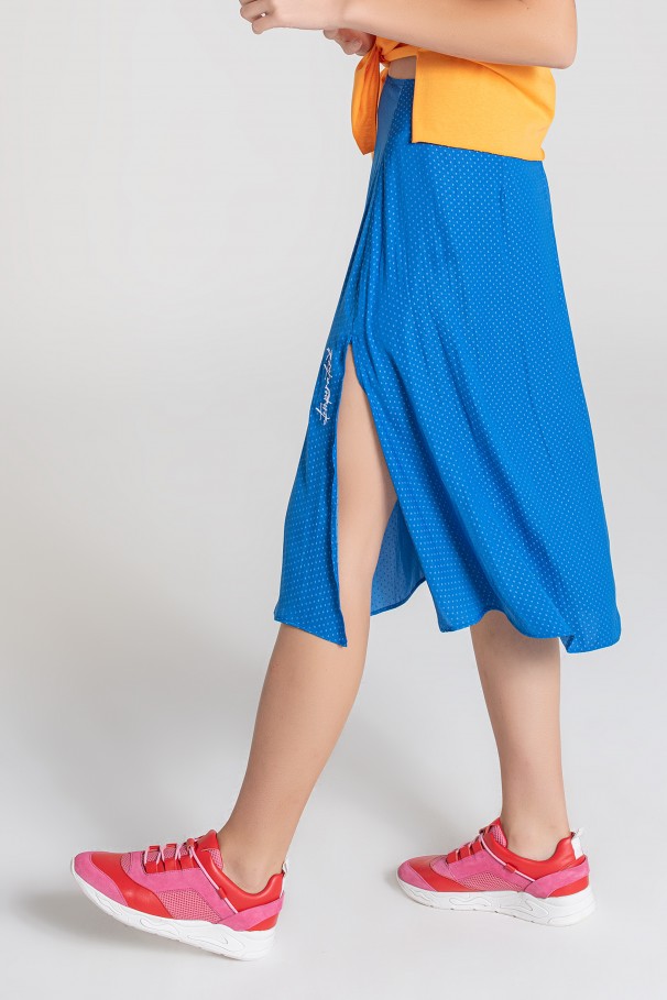 Midi skirt with front vent