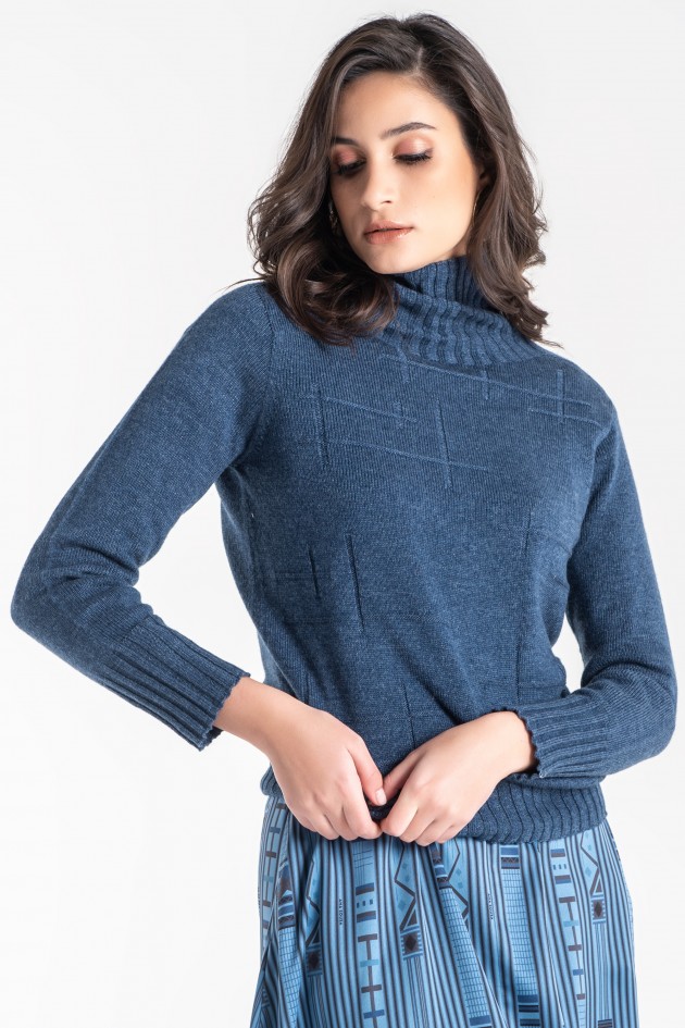 Wool High Neck Sweater
