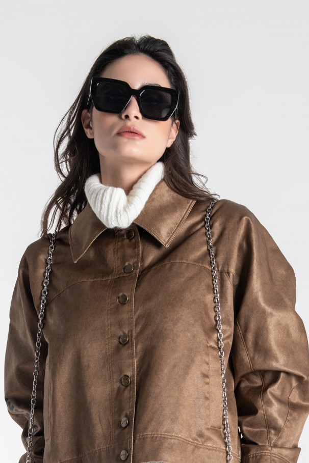 WOMEN FASHION Jackets Biker jacket Print Ana Sousa biker jacket discount 76% White/Orange 36                  EU 