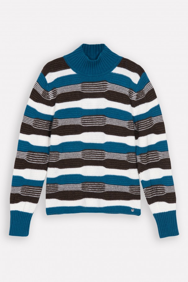 Textured- knit jumper