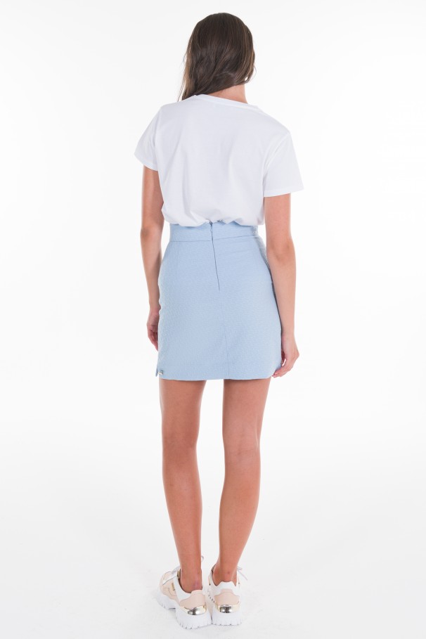 Short jacquard skirt