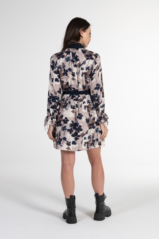 Printed shirt dress