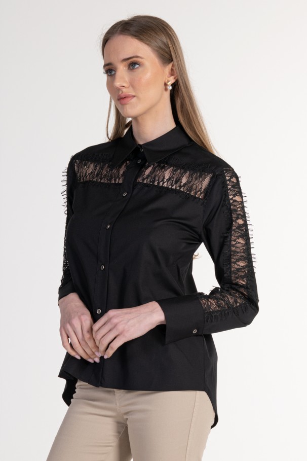 Lace cotton shirt