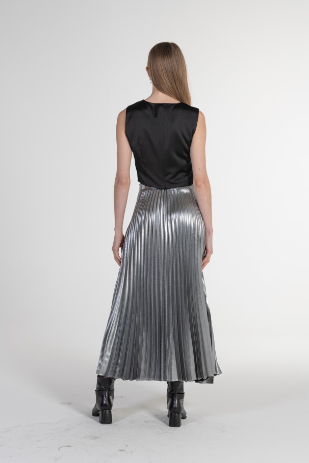 Pleated Midi Skirt