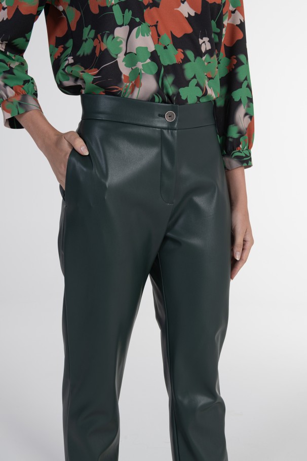 Pantalon de cocktail en polycuir