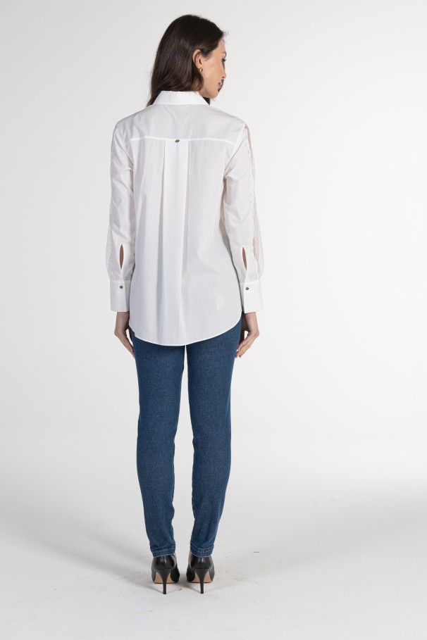 Lace cotton shirt