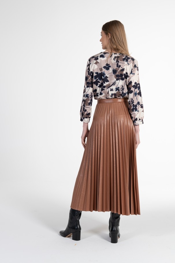 Pleated Midi Skirt