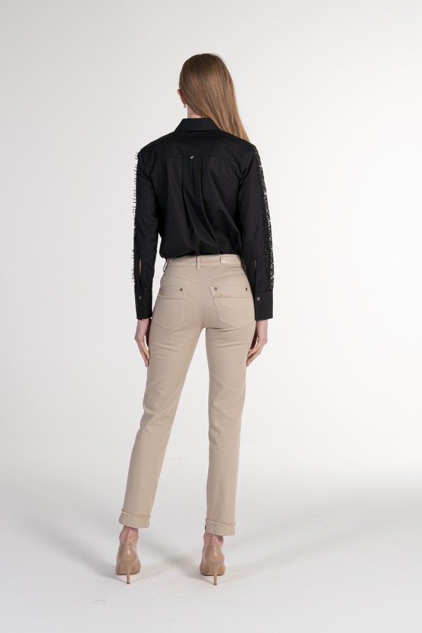 Slim Fitting Twill Jeans