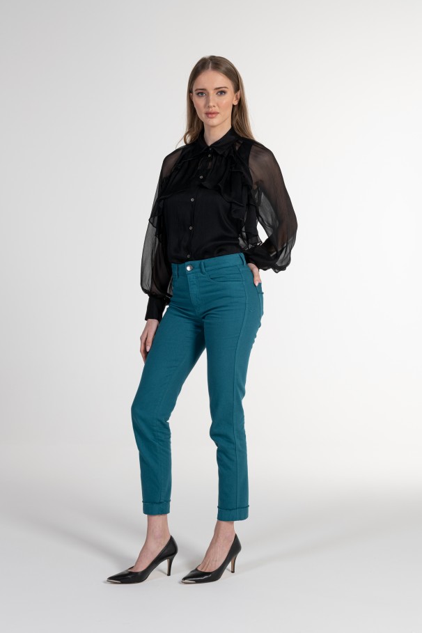 Slim Fitting Twill Jeans