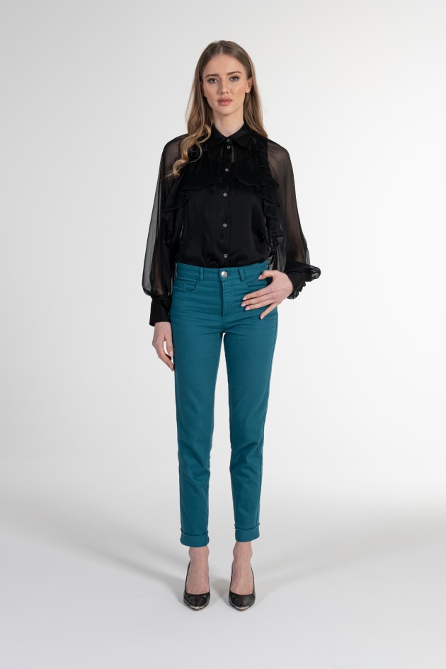 Slim Fitting Twill Jeans