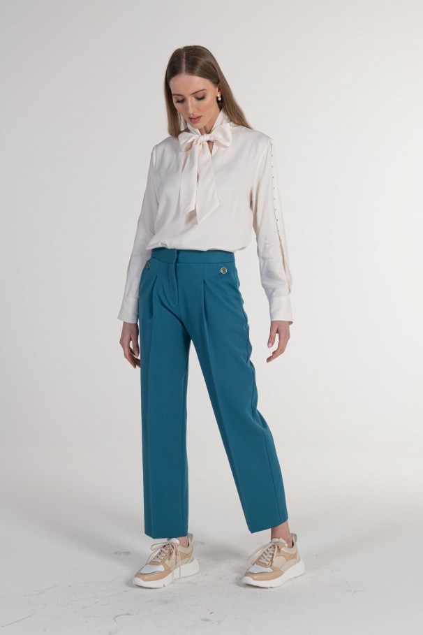 Pantalon de costume court droit