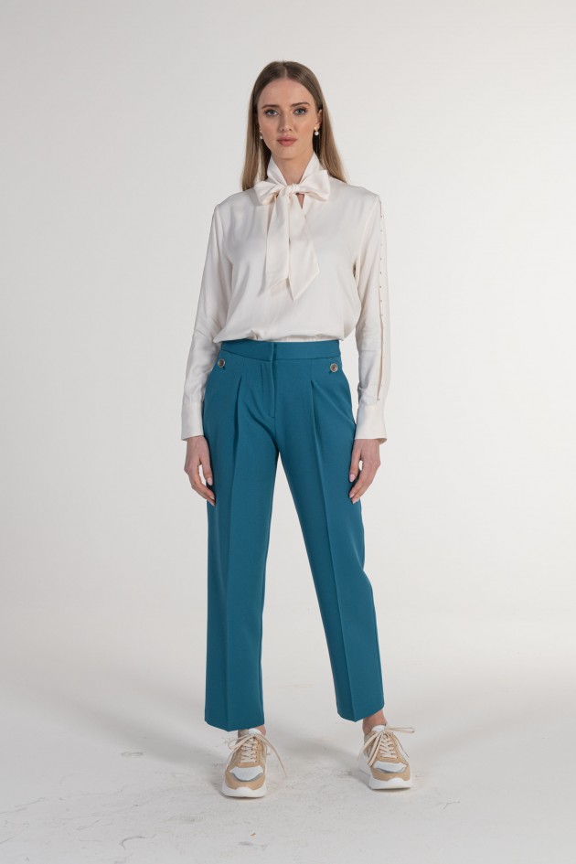 Pantalon de costume court droit