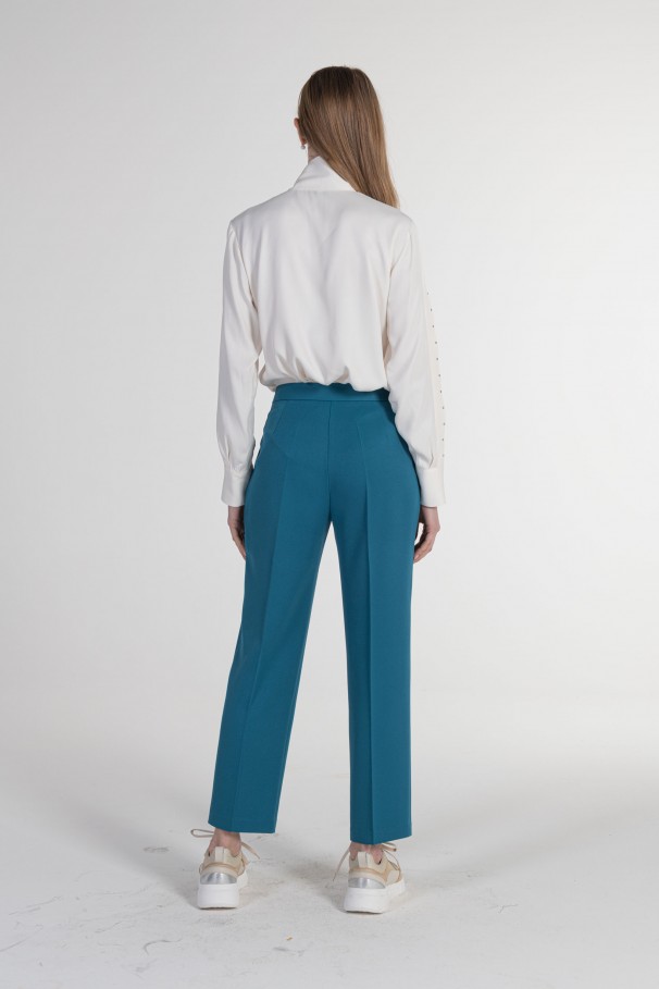 Pantalon de costume court droit