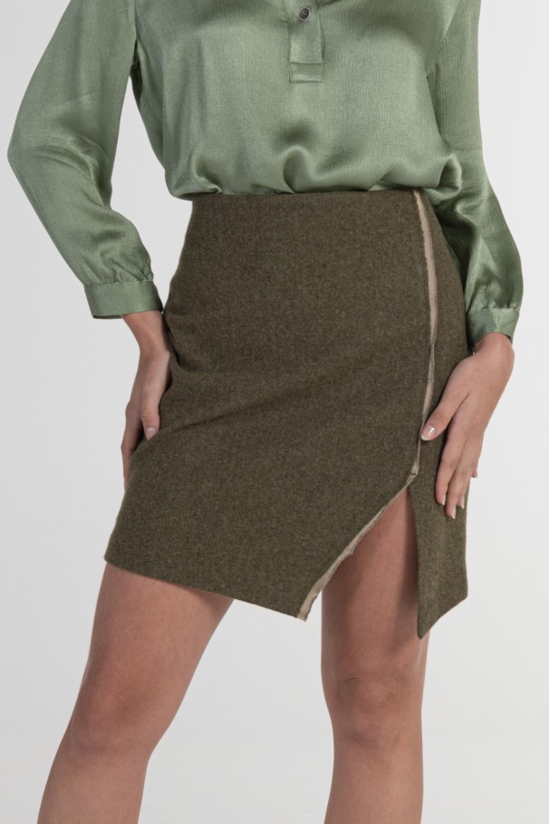 Mini Skirt with Slit