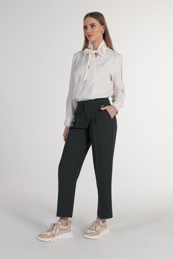 Pantalon de costume court droit