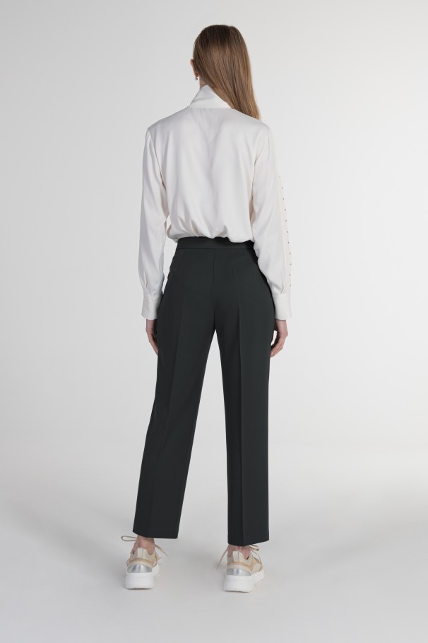 Pantalon de costume court droit