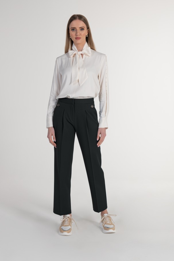 Pantalon de costume court droit