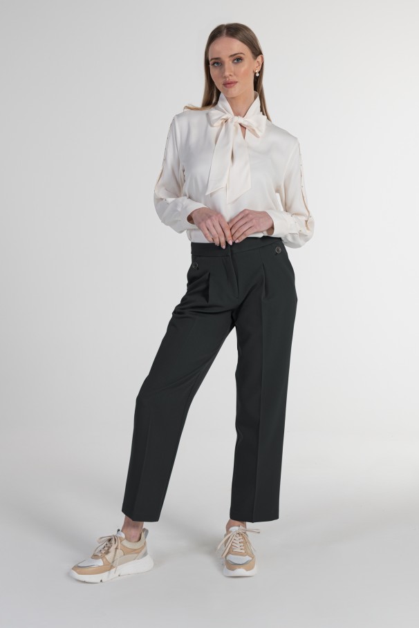 Pantalon de costume court droit